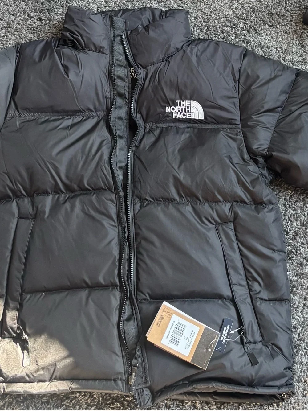 The North Face Black Men's Puffer Jacket with Logo